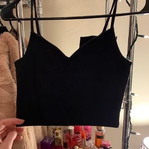 black Hollister super crop top